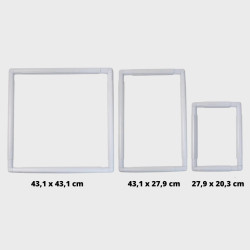 Nem "clip-on" ramme - plast - 3 str. i n - til punch needle og broderi